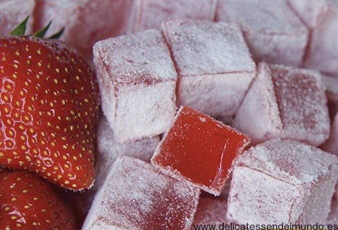 Lokum Delicias Turcas de fresa con Avellanas - Imagen 3
