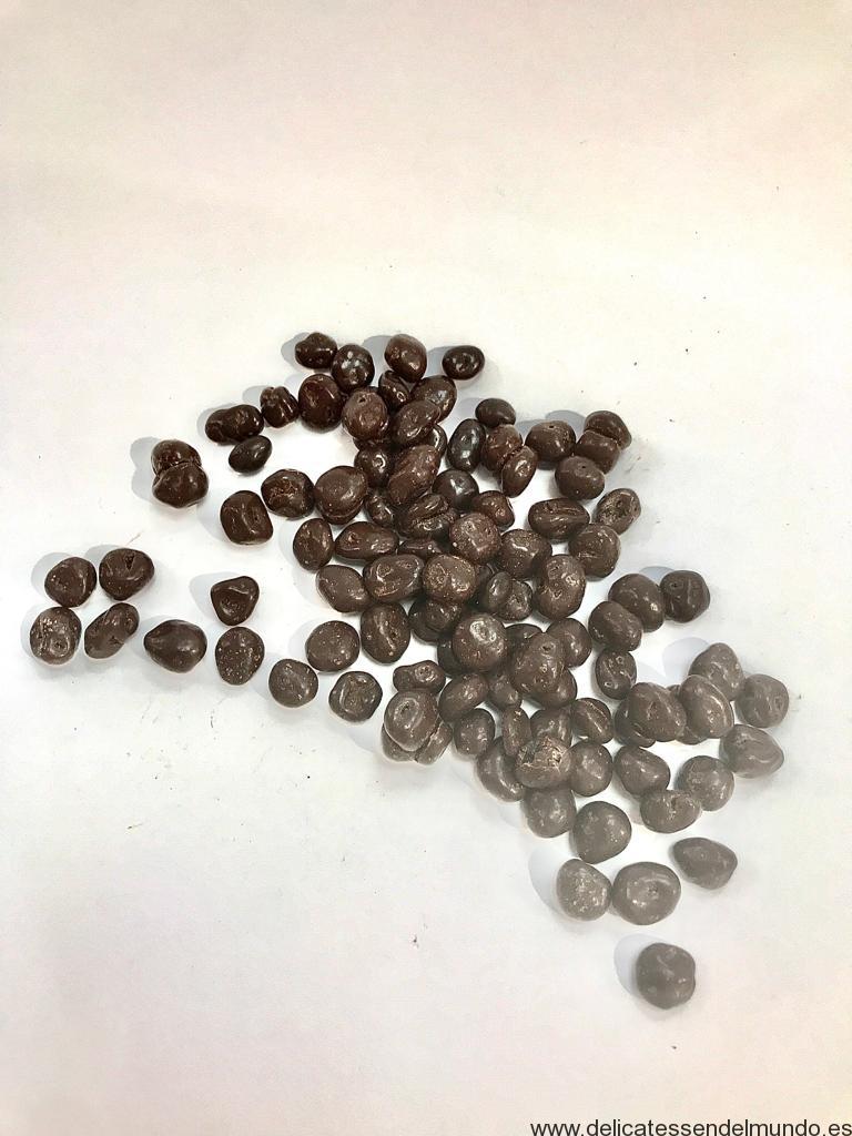 Pasas con chocolate negro