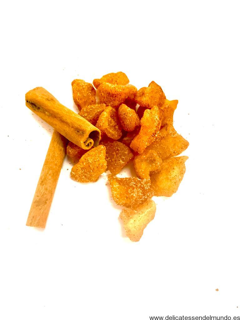 Manzana deshidratada con canela